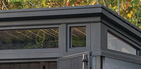 Cortina Graphite Medium Storage Shed - 7x7 Shed - Keter US